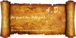 Argyelán Dániel névjegykártya